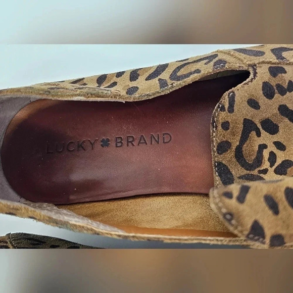 Lucky Brand Women's leopard Print Brogan Leather Loafers Size 8 - Picture 3 of 15